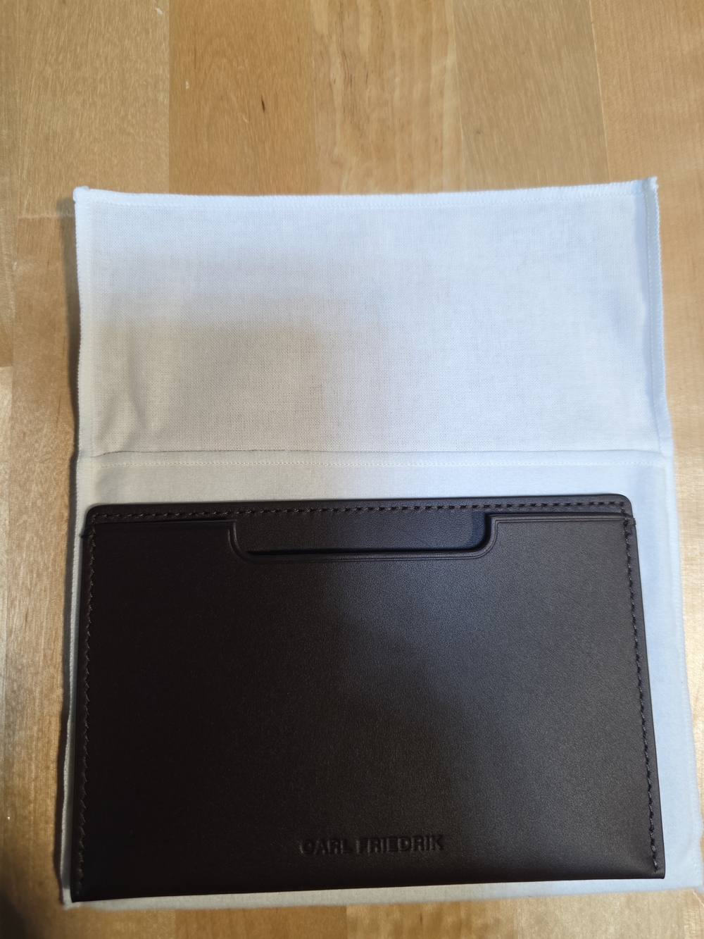 Brown Leather Passport Sleeve - Dark Brown